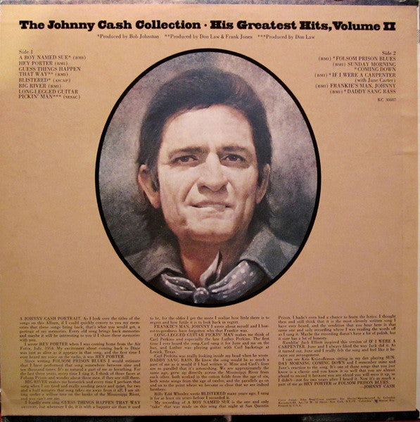 The Johnny Cash Collection • His Greatest Hits, Volume II - secondary