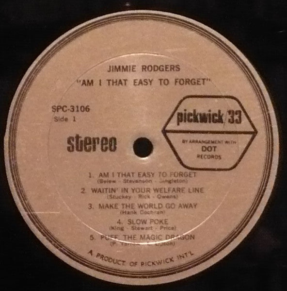 Jimmie Rodgers (2) - Am I That Easy To Forget?