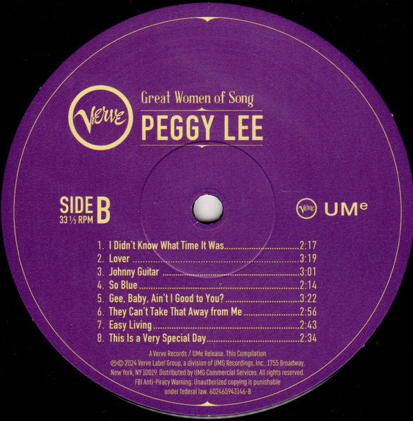 Great Women Of Song: Peggy Lee - secondary