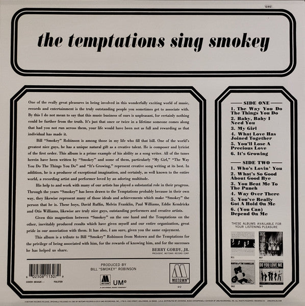 The Temptations Sing Smokey - secondary
