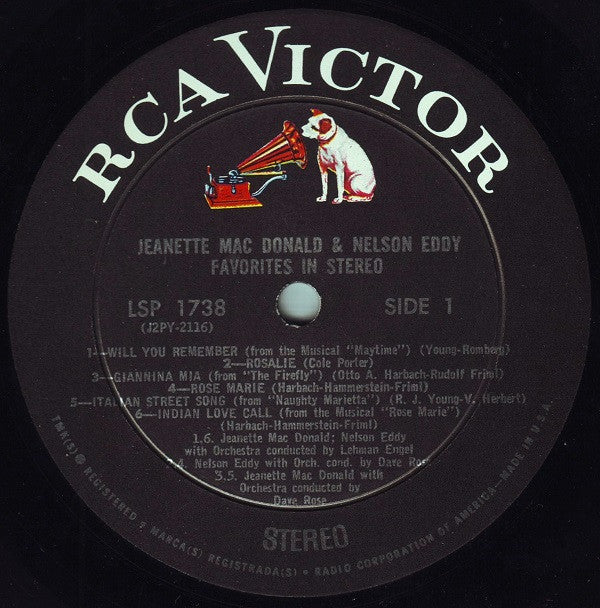 Jeanette MacDonald, Nelson Eddy - Favorites In Stereo