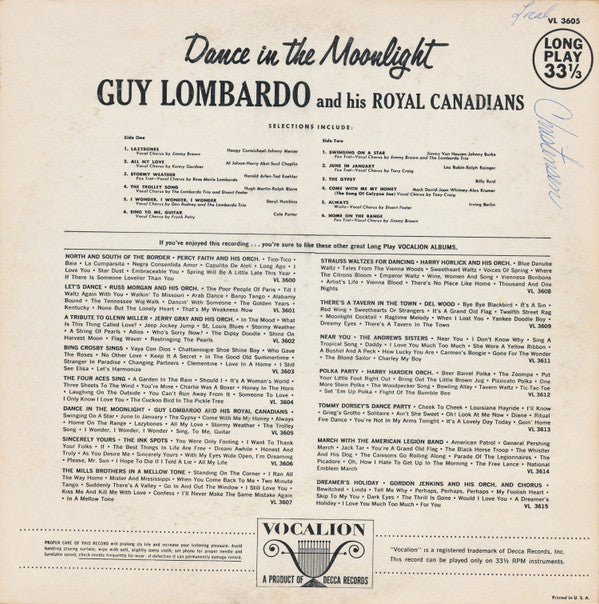 Guy Lombardo And His Royal Canadians - Dance In The Moonlight...
