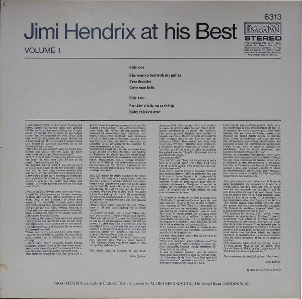 Jimi Hendrix At His Best Volume 1 - secondary