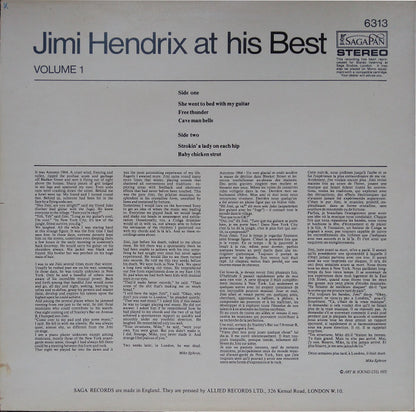 Jimi Hendrix At His Best Volume 1 - secondary