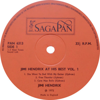Jimi Hendrix At His Best Volume 1 - secondary