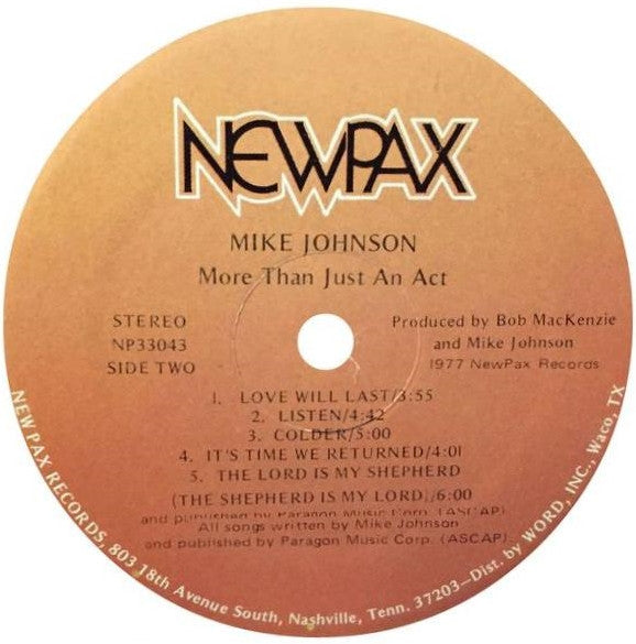 Mike Johnson - More Than Just An Act
