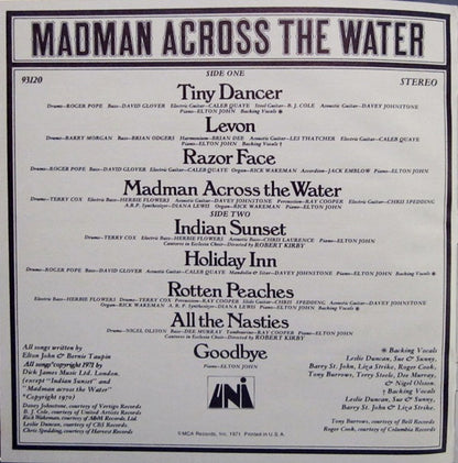 Madman Across The Water - secondary