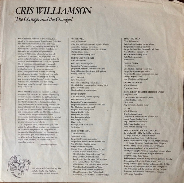 Cris Williamson - The Changer And The Changed