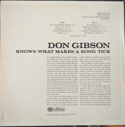 Don Gibson - I Love You So Much It Hurts