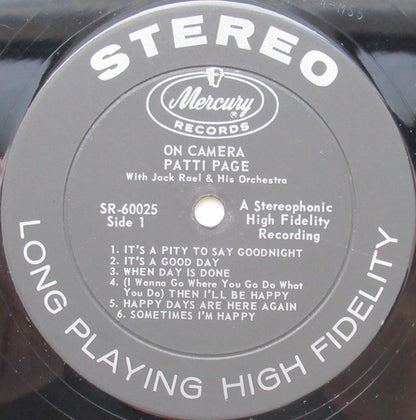 On Camera…Patti Page…Favorites From TV - secondary