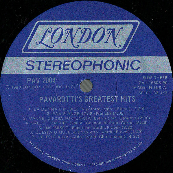 Pavarotti's Greatest Hits - secondary