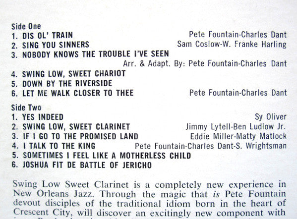Pete Fountain, The Jubilee Singers - Swing Low, Sweet Clarinet