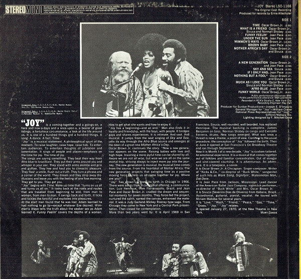Oscar Brown Jr., Jean Pace, Sivuca - Joy (The Original Cast Recording)