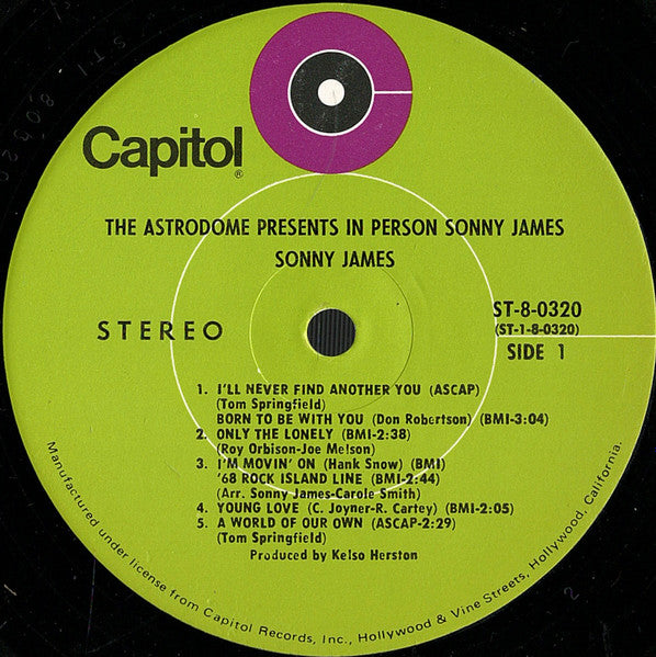 The Astrodome Presents In Person Sonny James - secondary