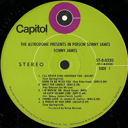 The Astrodome Presents In Person Sonny James - secondary