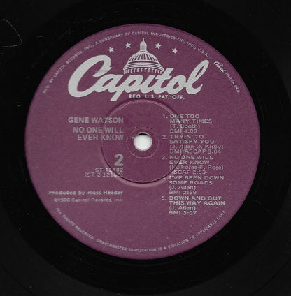 Gene Watson - No One Will Ever Know