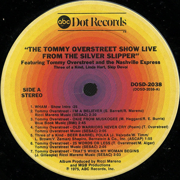 Tommy Overstreet - The Tommy Overstreet Show Live From The Silver Slipper
