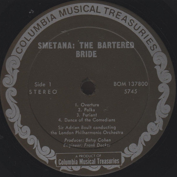 Bedřich Smetana, Antonín Dvořák - The Bartered Bride (Selections) / The Moldau / Carnival Overture