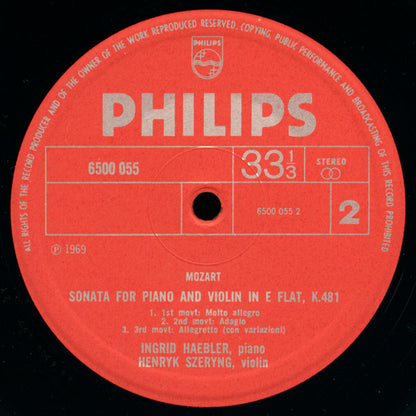 Sonatas For Piano And Violin K. 454, K. 481 - secondary