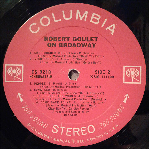 Robert Goulet - On Broadway