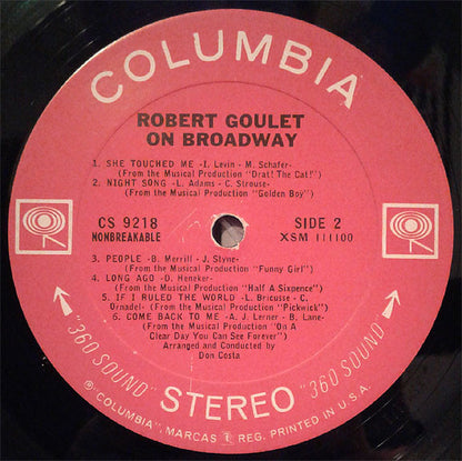Robert Goulet - On Broadway