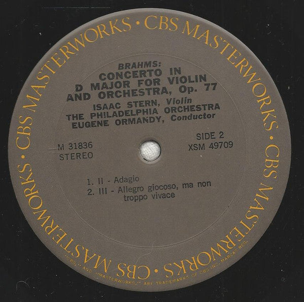 Johannes Brahms, Isaac Stern, The Philadelphia Orchestra, Eugene Ormandy - Violin Concerto In D Major