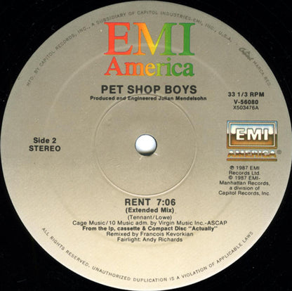 Pet Shop Boys, Dusty Springfield, Pet Shop Boys - What Have I Done To Deserve This? / Rent
