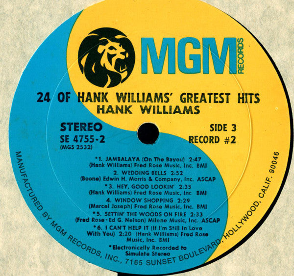 24 Of Hank Williams' Greatest Hits - secondary