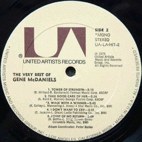 The Very Best Of Gene McDaniels - secondary