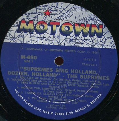 The Supremes Sing Holland-Dozier-Holland - secondary