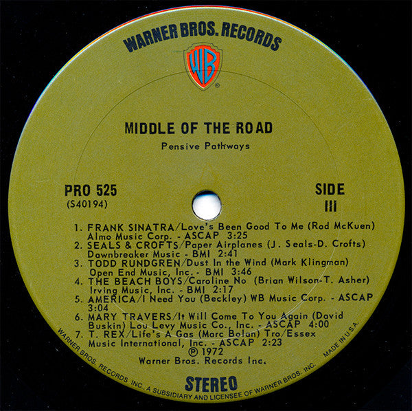 Various - Middle Of The Road