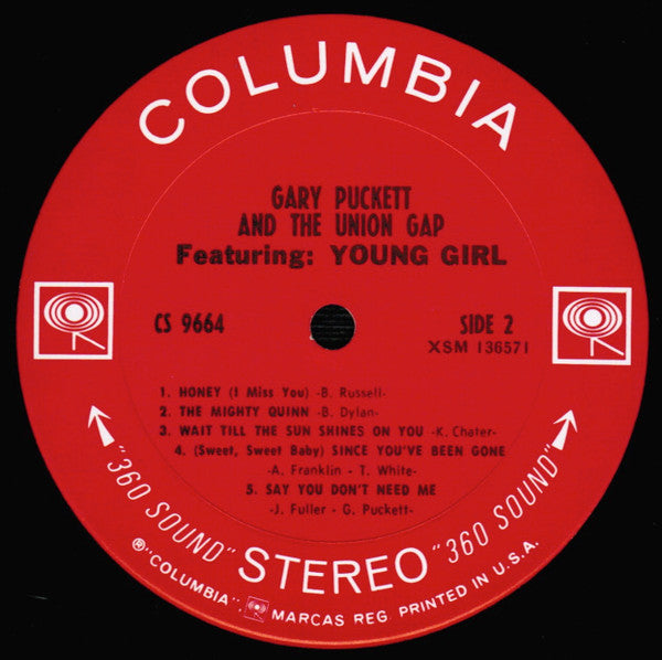 Gary Puckett And The Union Gap Featuring "Young Girl" - secondary