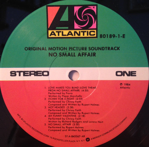 No Small Affair (Original Motion Picture Soundtrack) - secondary