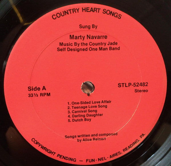 Marty Navarre - Sings And Plays (Penna. Dutch) Country Heart Songs