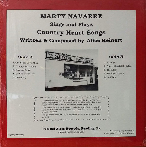 Marty Navarre - Sings And Plays (Penna. Dutch) Country Heart Songs