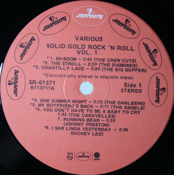 Various - Solid Gold Rock 'N' Roll Volume 1