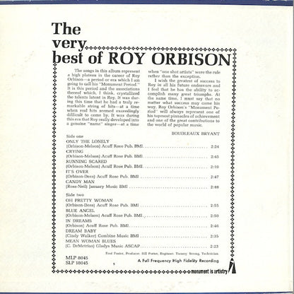 The Very Best Of Roy Orbison - secondary
