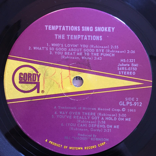 The Temptations - The Temptations Sing Smokey