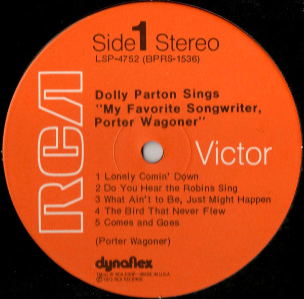 Dolly Parton - Dolly Parton Sings "My Favorite Songwriter, Porter Wagoner"