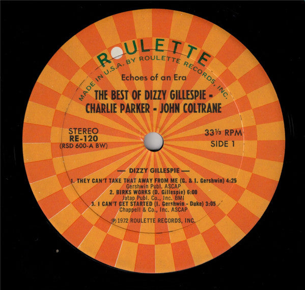 The Best Of Dizzy Gillespie - Charlie Parker - John Coltrane - secondary
