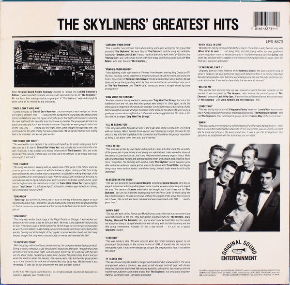 Skyliners' Greatest Hits - secondary