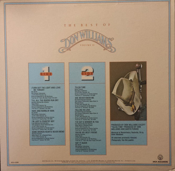 The Best Of Don Williams, Volume II - secondary
