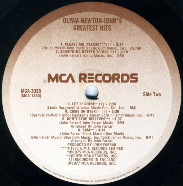 Olivia Newton-John's Greatest Hits - secondary