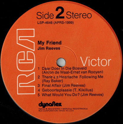 Jim Reeves - My Friend