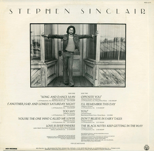 Stephen Sinclair - Sad And Lonely Saturday Night