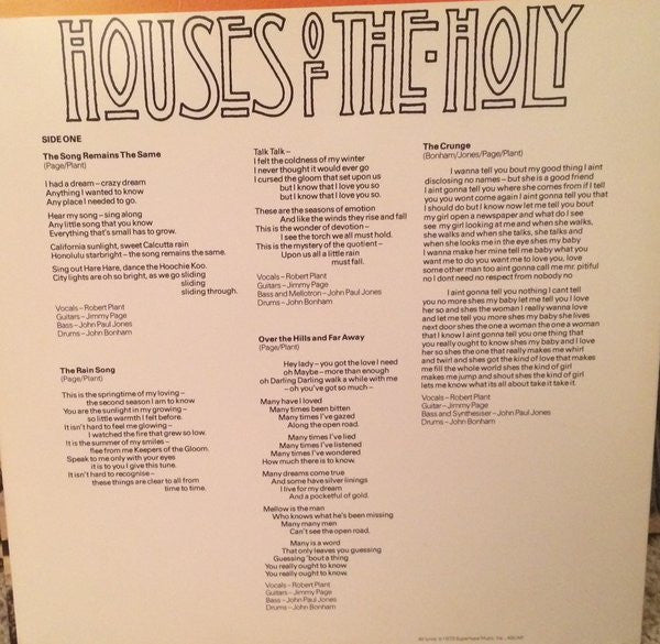 Houses Of The Holy - secondary