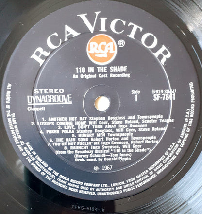 "110 In The Shade" Cast, Robert Horton, Inga Swenson, Stephen Douglass, Harvey Schmidt, Tom Jones - 110 In The Shade - The Original Broadway Cast