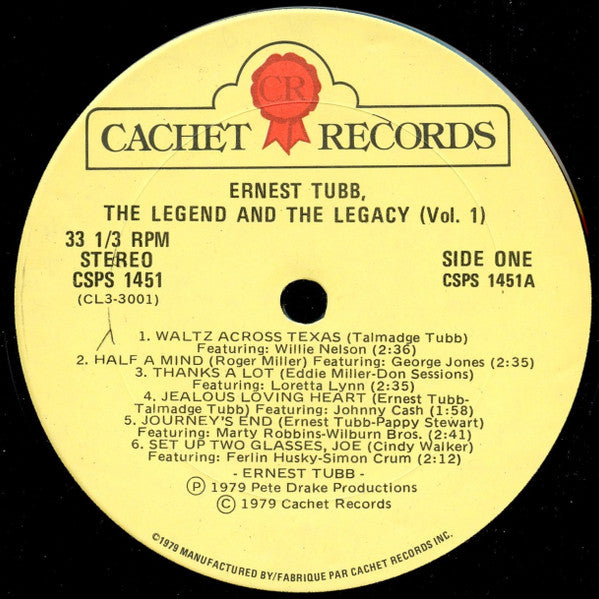 Ernest Tubb: The Legend And The Legacy Volume 1 - secondary