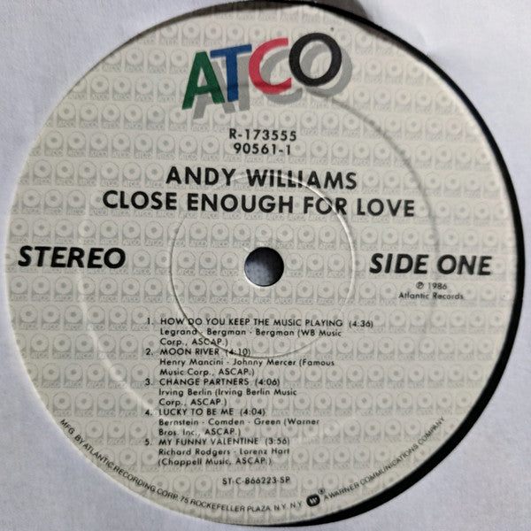 Andy Williams - Close Enough For Love