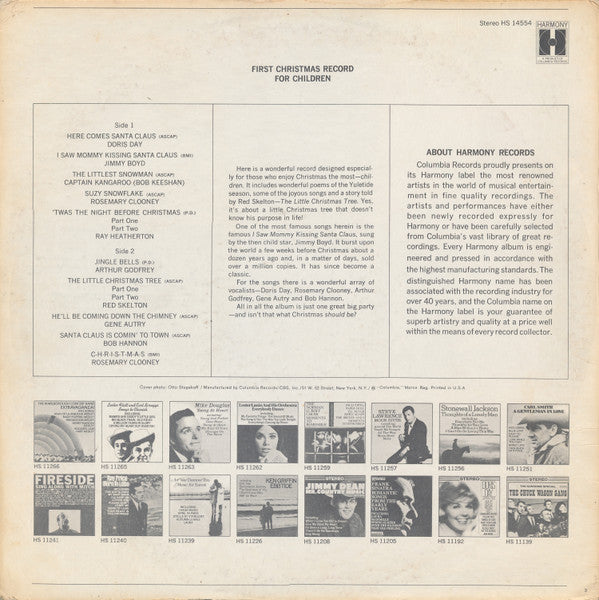 First Christmas Record For Children - secondary